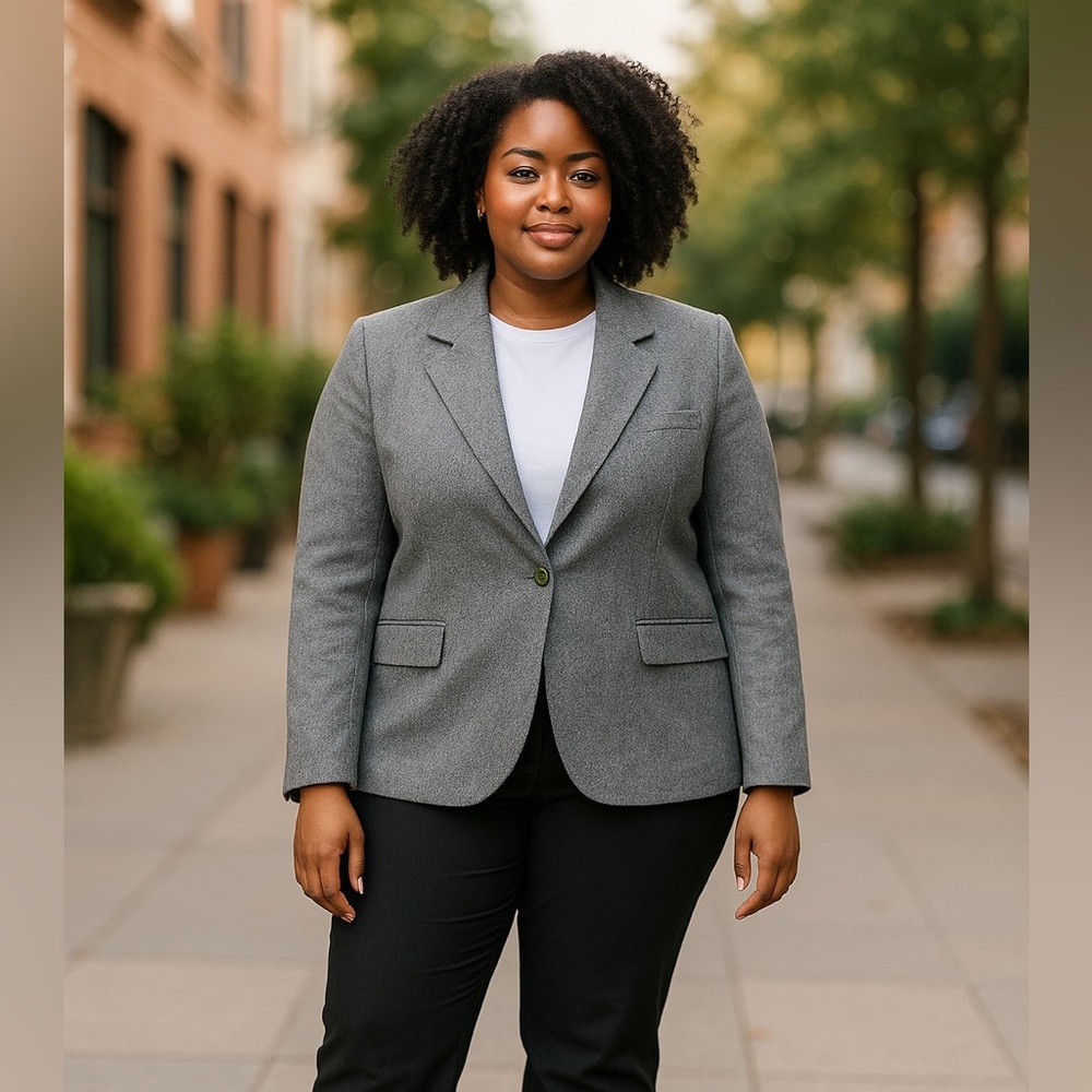 Pendleton Wool Blazer Classic Essential Grey Work… - image 1